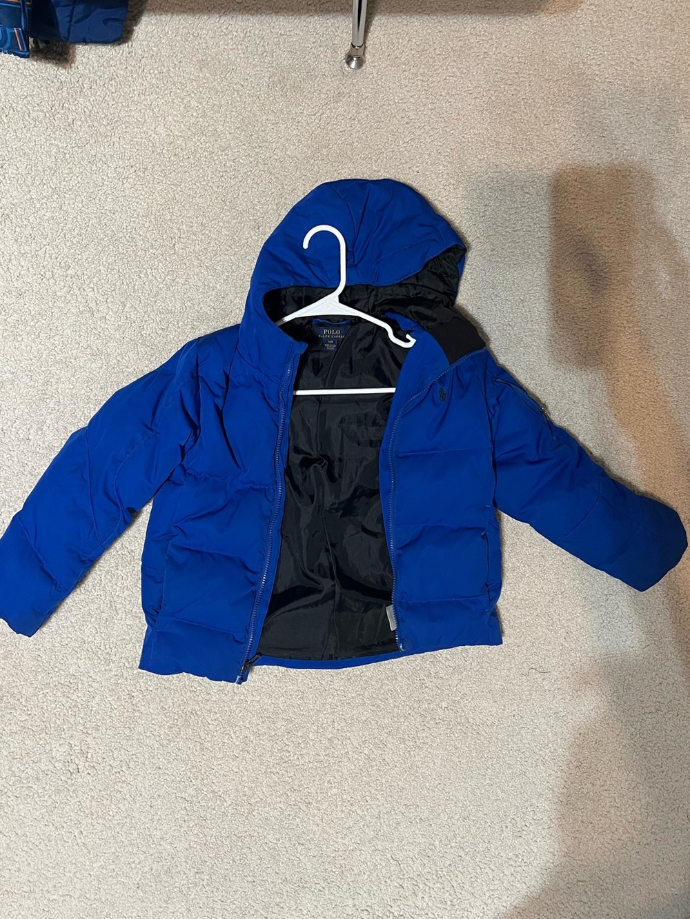 Polo by Ralph Lauren Kids Royal Blue Hooded Puffer Jacket
